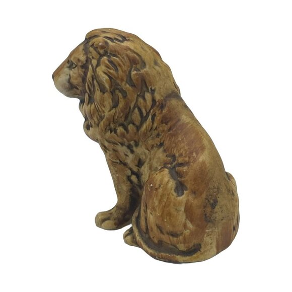 Vintage Mid-Century Lion Porcelain Figurine Realistic Matte Glaze Hand Painted ? - Picture 6 of 12